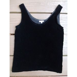 Black velvet tank top
