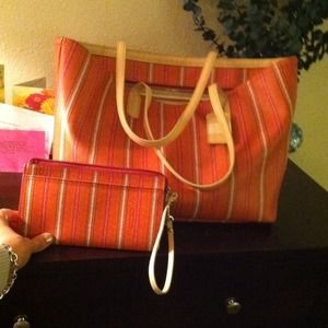 Coach Tote with matching wristlet