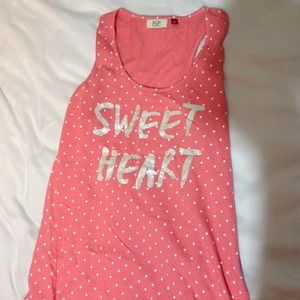 "Sweet heart" polka dot tank top