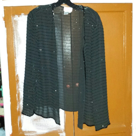 Black jeweled cardigan