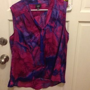 Pink ,blue and purple marble style blouse