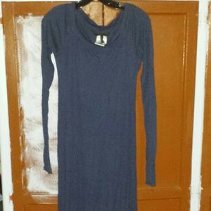 Navy blue high low dress