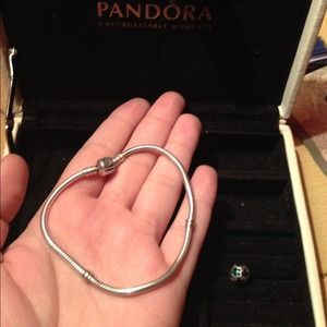 Real pandora sterling silver 7.5 in Bracelet