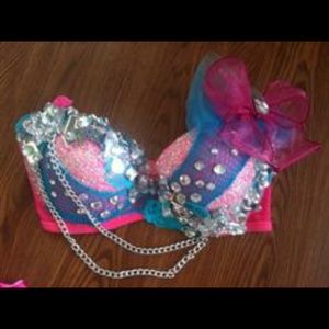Hand made rave bra