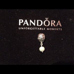 Real Pandora pearl dangle charm (retired)