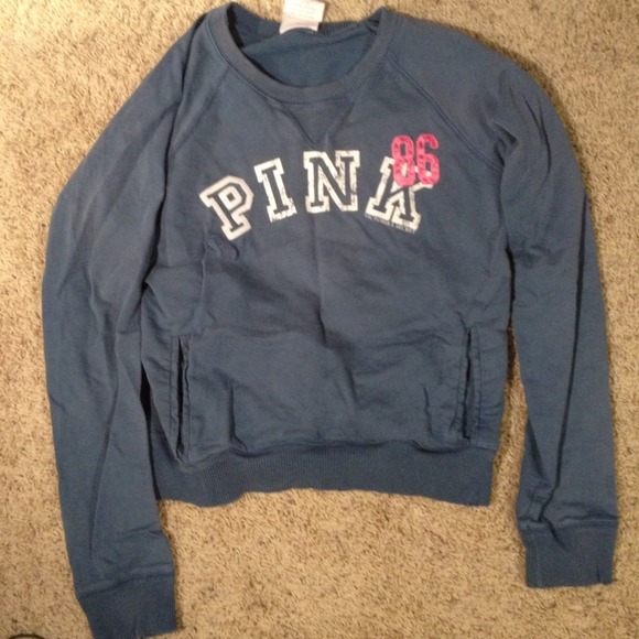 A blue vs pink pullover