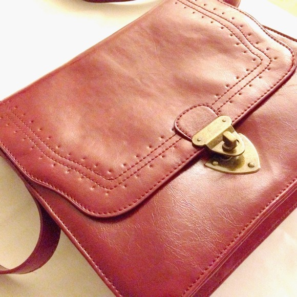 Bags - *NEW* dark red faux leather cross body bag Bags - *NEW* dark red faux leather cross body bag