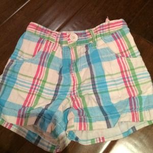 sparkly plaid athletic shorts