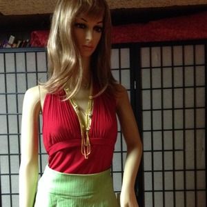 Red halter top