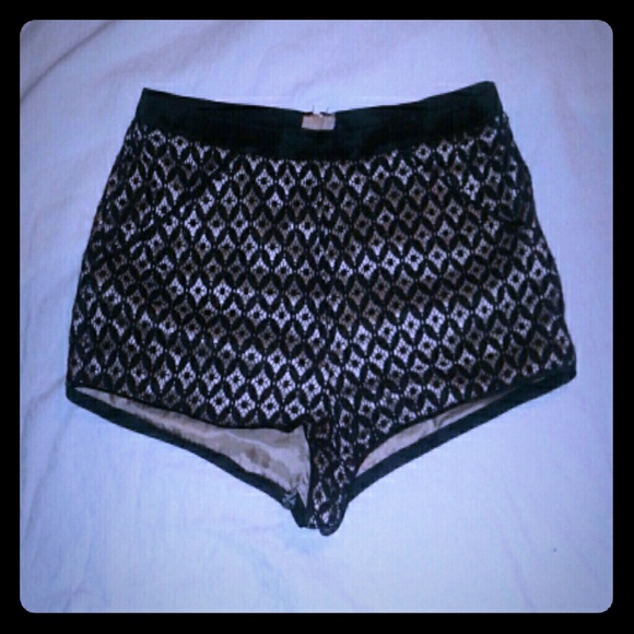 Black high wasted black shorts
