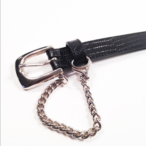 Unique Silver & Gold Bolt Metal & Leather Belt S main image 4