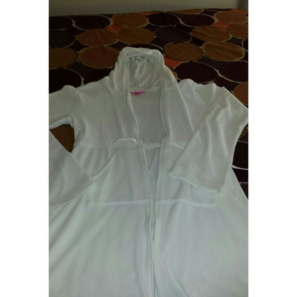 VS Pink Hooded Terry Cloth Cover up