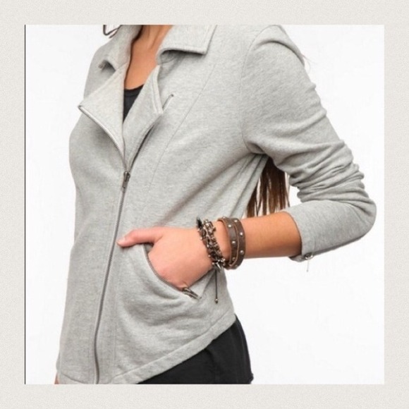 SOLD! Silence Noise Knit Moto Jacket Grey BNWOT - Picture 3 of 4