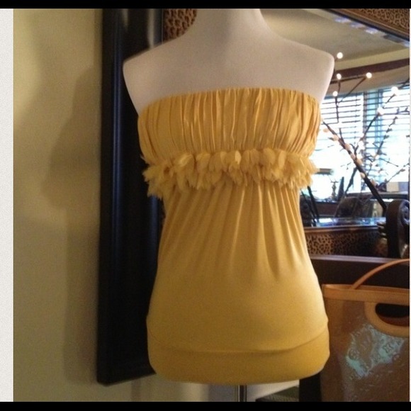 Boutique Yellow Tube Top- REDUCED from 30.00