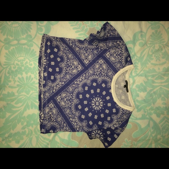 Print crop tee