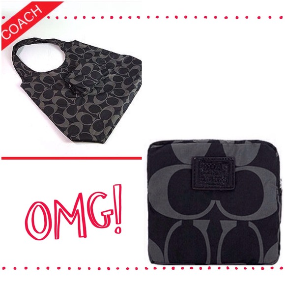 coach foldable tote bag