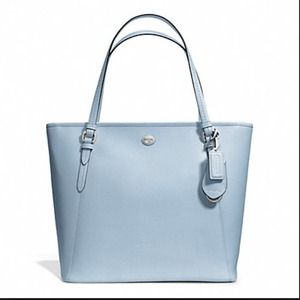 SALE 40% OFF COACH Tote Handbag BLUE LEATHER NEW