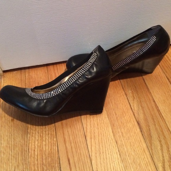 BCBGeneration Wedge Heels with Crystals