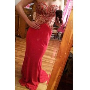 Beautiful red prom dress