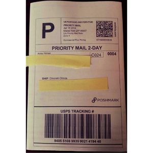 Shipping label for Sam Edelman Nude Flats!