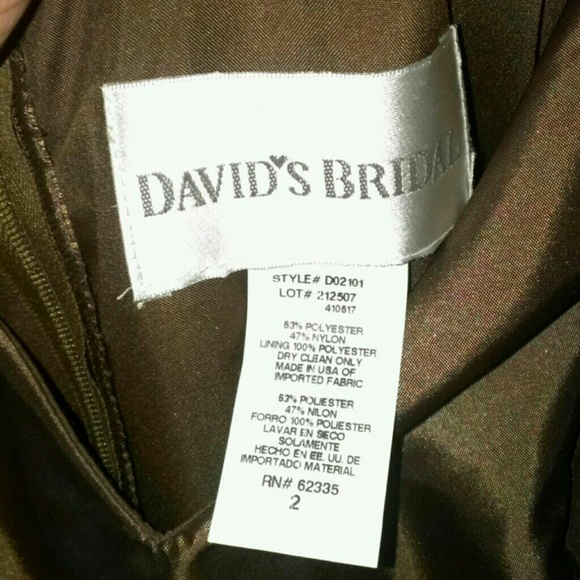 ☆HP☆David's Bridal Brown Cocktail/Bridesmaid Dress - Picture 3 of 3