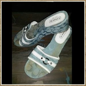 Coach light blue wedges *Worn*