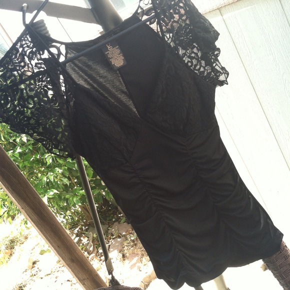 Black lace top