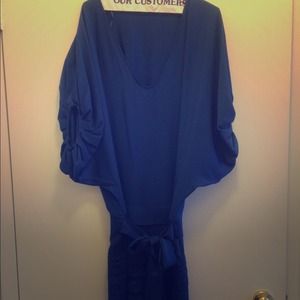 Dvf flowy blue dress size 4