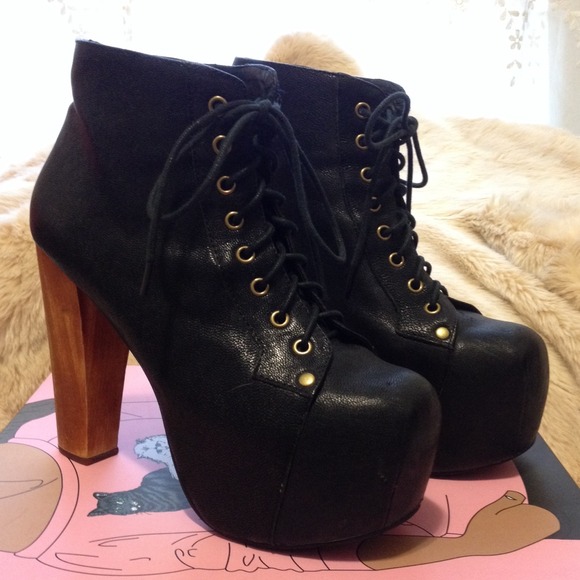 🎉SALE🎉 Jeffrey Campbell Black Leather Litas