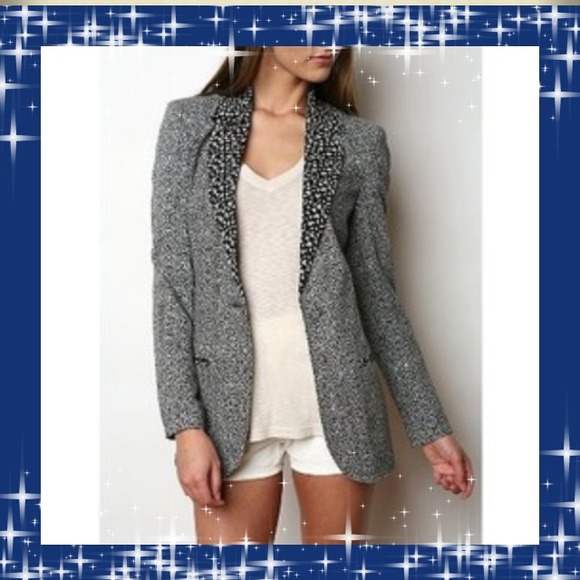 Silence + Noise micro printed blazer