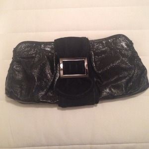 Bebe patent leather clutch