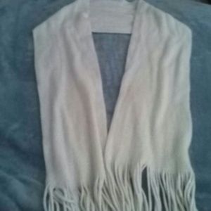 White shimmer scarf