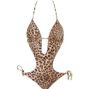 Cheetah print one piece