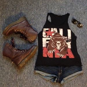 California bear racerback tank top