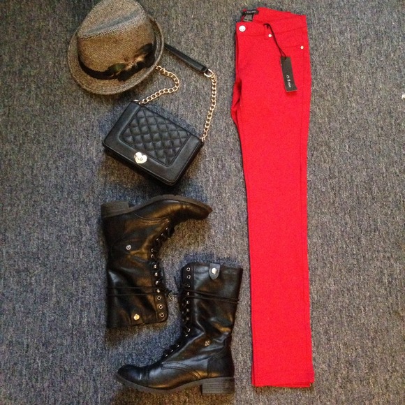 NWT Red jeggings