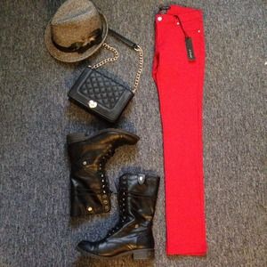 NWT Red jeggings