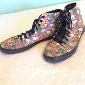 Vans high top hello kitty shoes