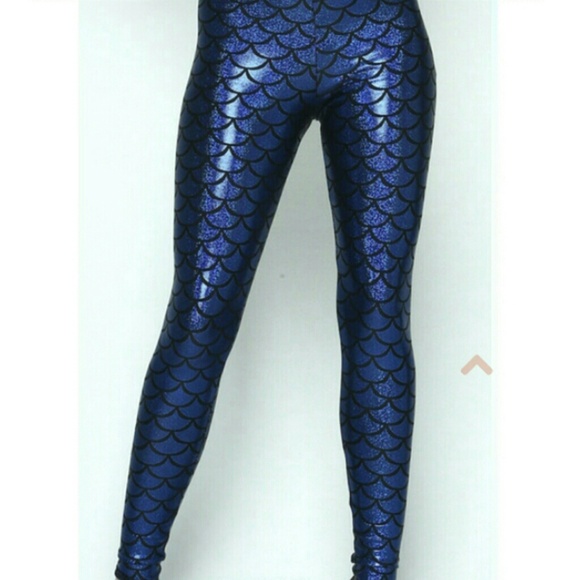 Blue mermaid leggings