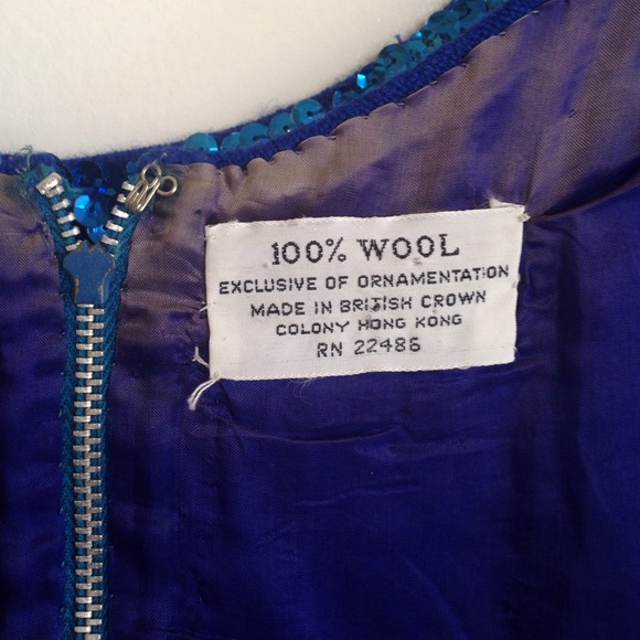 🎉HP🎉Blue sequins and silver embroidery top🎉 - Picture 4 of 4