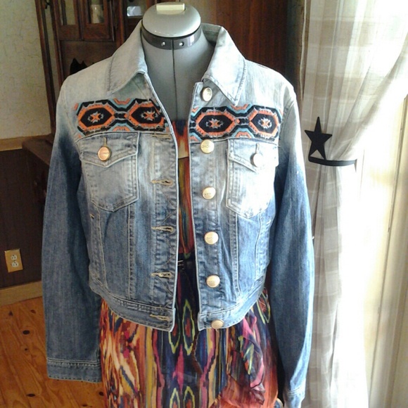 Tribal Denim Jacket NWOT