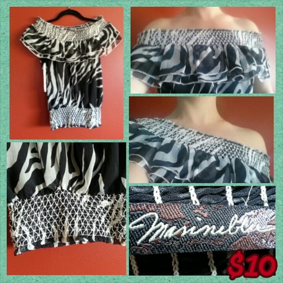 Zebra print top