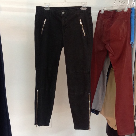 J brand black zipper jeans. Size 28.