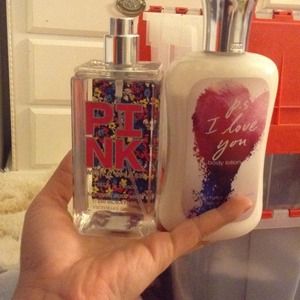 VS PINK body spray and PS I love you lotion