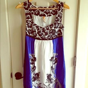Anthropologie blue and black sundress