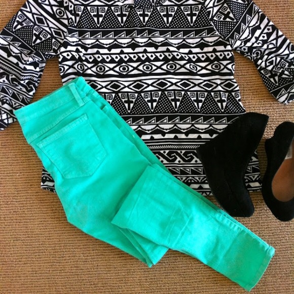 🎉🎉Flying monkey mint green skinnies!!!!!
