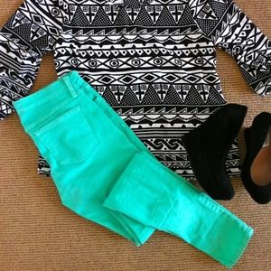 🎉🎉Flying monkey mint green skinnies!!!!!