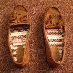 Canyon River Blues tan moccasins. Never worn.