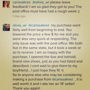 Love getting feed back :)