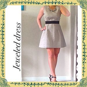 Jeweled pleated dress