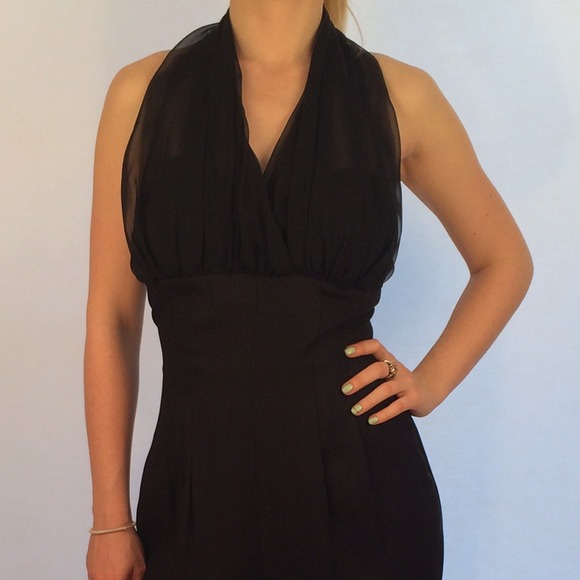Laura Winston Chiffon Top Black Jumpsuit - Picture 4 of 4